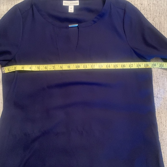 Dana Buchman navy blue shirt. Size M - Picture 6 of 9